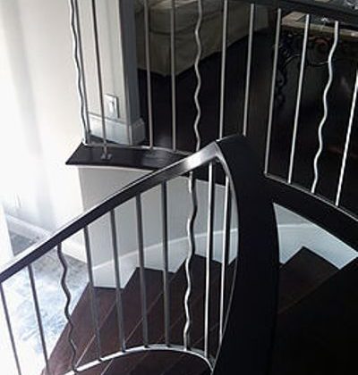 Interior iron staircase