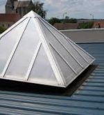 This is a picture of a skylight installed on a roof.